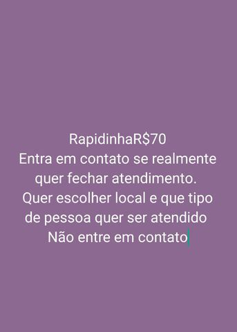 70 reais rapidinha aquela gozada gostosa e preciosa
  200 uma hora 
Aceito Pix, dinheiro e cartão parcelo em até 3x no cartão 